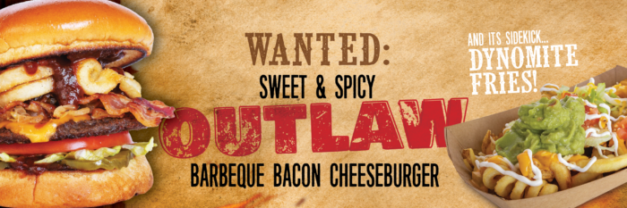 Twisters Burgers & Burritos - New Mexico and Colorado - Outlaw BBQ Bacon Cheeseburger